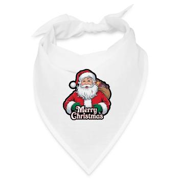Weihnachtsmann – Frohe Weihnachten Illustration - Bandana - Weiß - Vorne