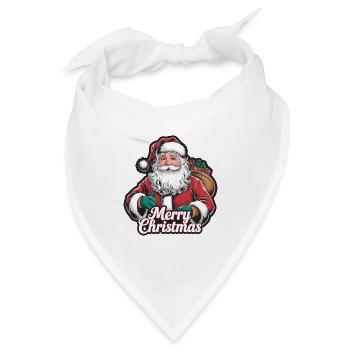 Weihnachtsmann – Frohe Weihnachten Illustration - Bandana - Weiß - Vorne