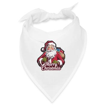 Weihnachtsmann – Frohe Weihnachten Illustration - Bandana - Weiß - Vorne