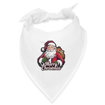 Weihnachtsmann – Frohe Weihnachten Illustration - Bandana - Weiß - Vorne