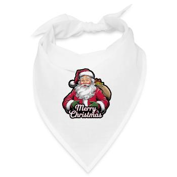 Weihnachtsmann – Frohe Weihnachten Illustration - Bandana - Weiß - Vorne