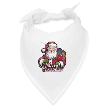 Weihnachtsmann – Frohe Weihnachten Illustration - Bandana - Weiß - Vorne