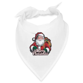 Weihnachtsmann – Frohe Weihnachten Illustration - Bandana - Weiß - Vorne