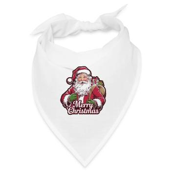 Weihnachtsmann – Frohe Weihnachten Illustration - Bandana - Weiß - Vorne
