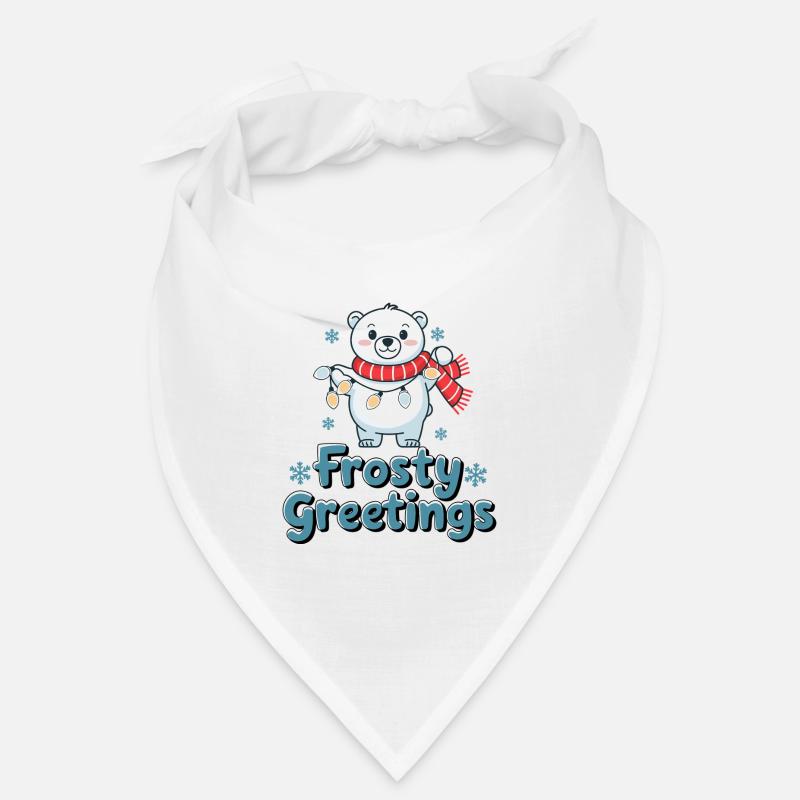 Frostige Grüße – Eisbär mit Lichterkette Bandana
