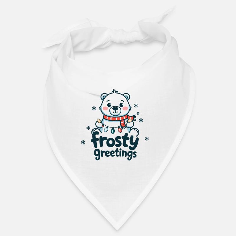 Frostige Grüße – Eisbär mit Lichterkette Bandana