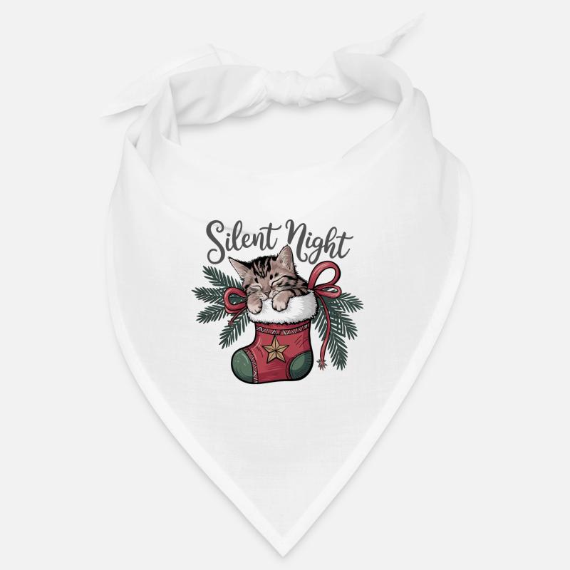 Douce nuit – Chaton en bas de Noël Bandana