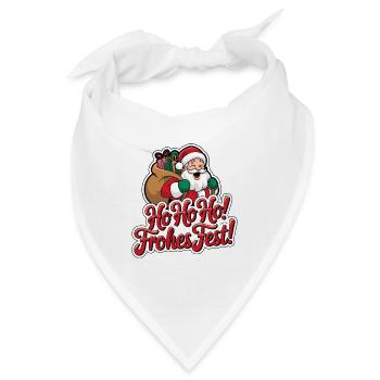 Weihnachtsmann – Ho Ho Ho! Frohes Fest - Bandana - Weiß - Vorne