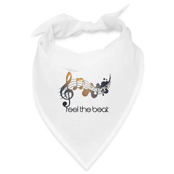 Feel the Beat – Abstrakter Notenschlüssel - Bandana - Weiß - Vorne