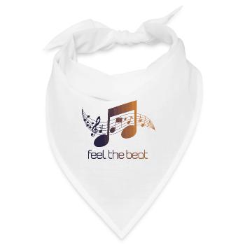Feel the Beat – Abstrakter Notenschlüssel - Bandana - Weiß - Vorne