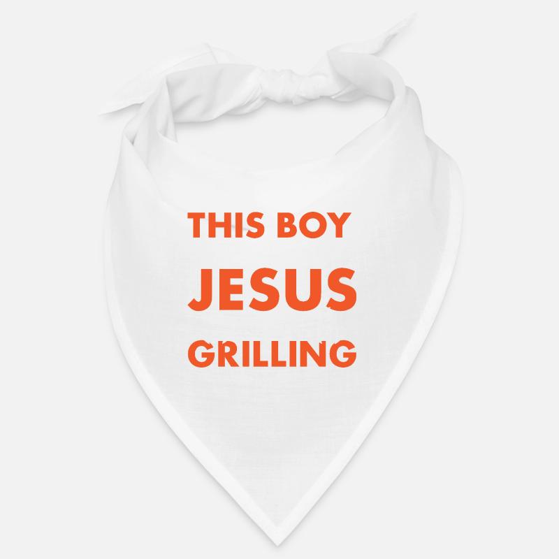 Griller This Boy Runs On Jesus And Grilling Bandana