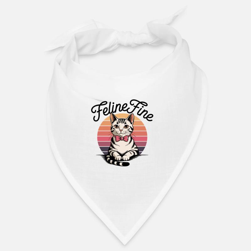 Feline Fine – Chat Sunset Rétro Bandana
