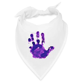 Hand Tinte Kinderhand Abdruck ink - Bandana - Weiß - Vorne