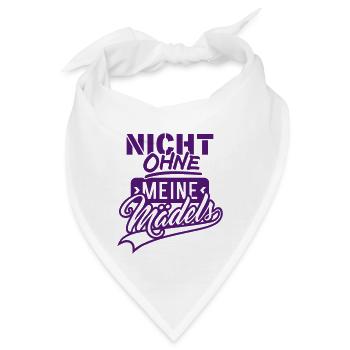 Nicht ohne Mädels (Schriftzug) - Bandana - Weiß - Vorne