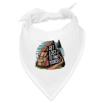 Get Lost to Find Yourself - Outdoor-Motiv - Bandana - Weiß - Vorne