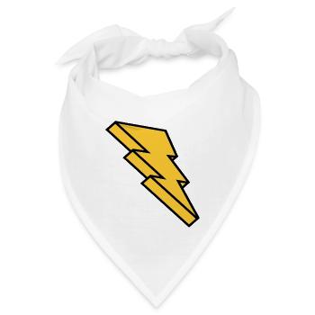 Blitz - Gelb - Bandana - Weiß - Vorne