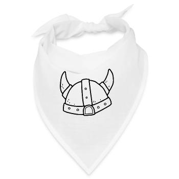 Wikingerhelm - Bandana - Weiß - Vorne