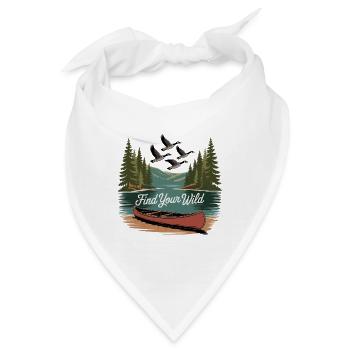 Find Your Wild – Canoe Adventure - Bandana - Weiß - Vorne
