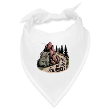 Get Lost to Find Yourself - Outdoor-Motiv - Bandana - Weiß - Vorne