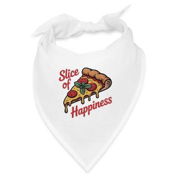 Slice of Happiness - Pizza - Bandana - Weiß - Vorne