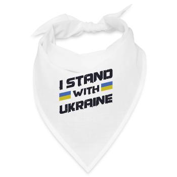 I stand with Ukraine Support Frieden - Bandana - Weiß - Vorne
