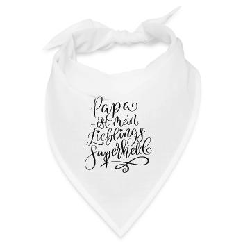 Papa ist mein Lieblings-Superheld - Bandana - Weiß - Vorne