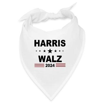 Harris Walz 2024 - Bandana - Weiß - Vorne