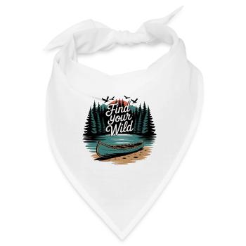 Find Your Wild – Canoe Adventure - Bandana - Weiß - Vorne