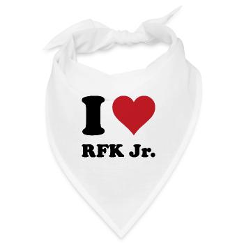I Herz RFK JR - Bandana - Weiß - Vorne