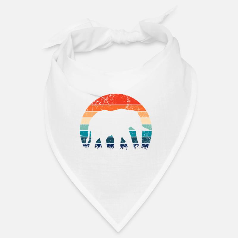 Elefant - Großwild, Stoßzahn, Elfenbein sunset Bandana