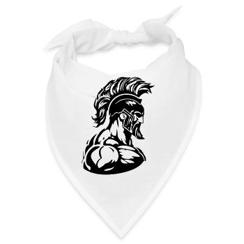 Spartan Warrior Gladiator Muskeln - Bandana - Weiß - Vorne