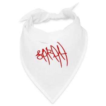 Geschenkidee für Sarah - Bandana - Weiß - Vorne