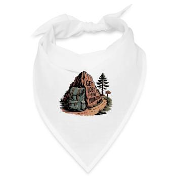 Get Lost to Find Yourself - Outdoor-Motiv - Bandana - Weiß - Vorne