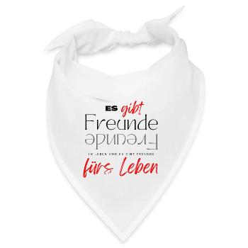 Beste Freunde FREUND Kumpel Kumpels - Bandana - Weiß - Vorne
