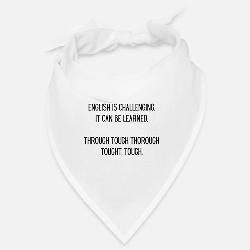 Lustiger Grammatik Spruch Geschenk Englisch Lehrer - Bandana - Weiß