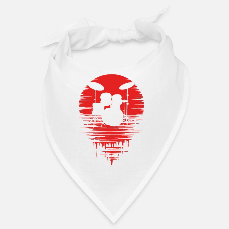 Drumset Silhouette Schlagzeug mit Spiegelung Bandana