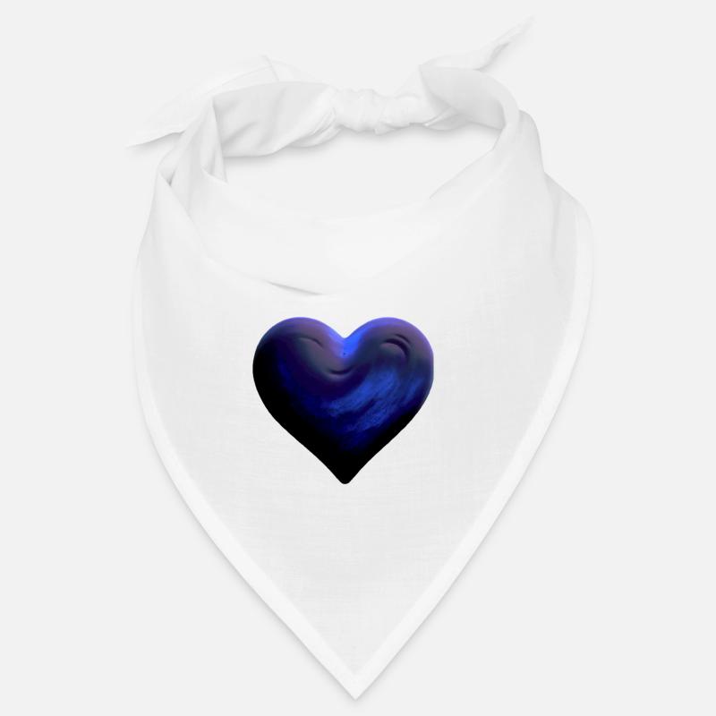 Herz blau Geschenkidee dunkelblau - Bandana - Weiß