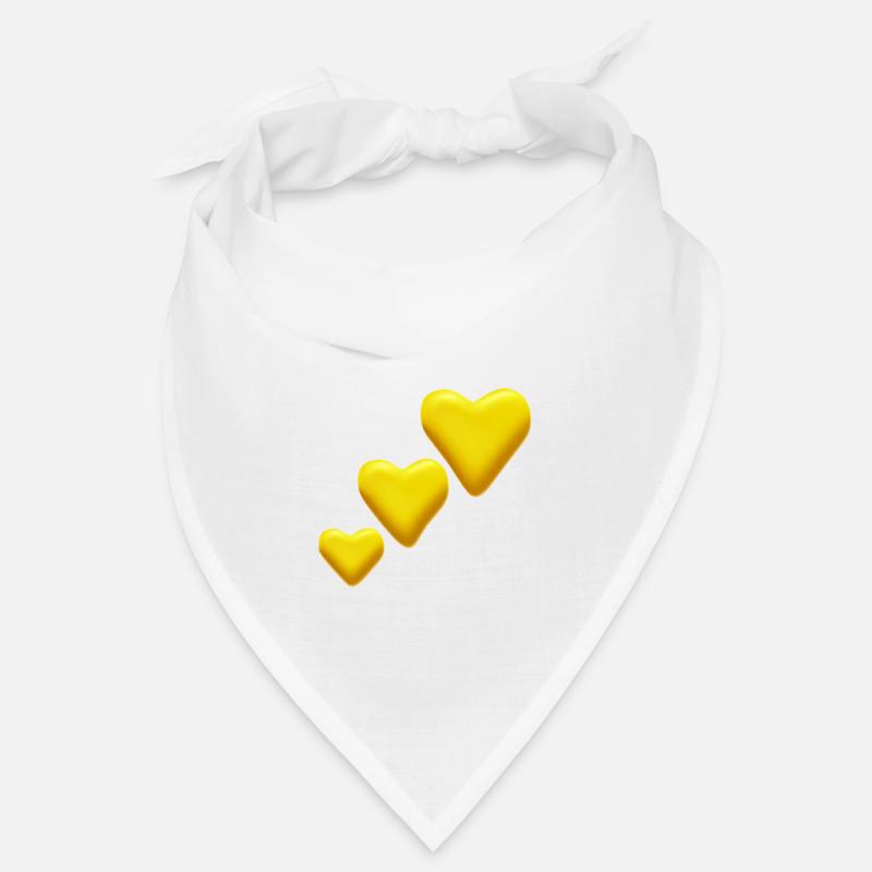 Herz gelb Geschenkidee gelbe Herzen Bandana