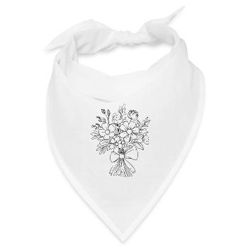 Blumenstrauß - Bandana - Weiß - Vorne