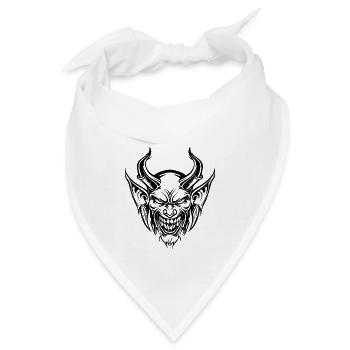 Teufel Dämon Satan - Bandana - Weiß - Vorne