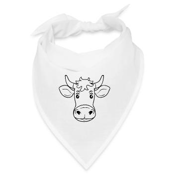 Kuh Kühe - Bandana - Weiß - Vorne