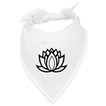 Lotus Blüte - Bandana - Weiß - Vorne