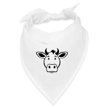 Kuh Kühe - Bandana - Weiß - Vorne