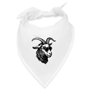 Ziege Steinbock Ziegenbock - Bandana - Weiß - Vorne