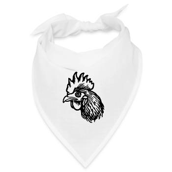 Huhn Hühnerstall - Bandana - Weiß - Vorne