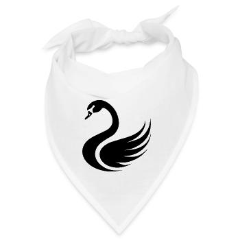 Schwan Schwäne - Bandana - Weiß - Vorne