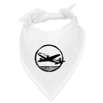 Flugzeug Pilot Flugplatz Flugsport - Bandana - Weiß - Vorne