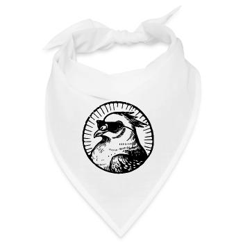 Taube Brieftaube Taubenzüchter Geschenke - Bandana - Weiß - Vorne
