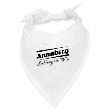 Annaberg - Lieblingsort mit Stadtnamen - Bandana - Weiß - Vorne