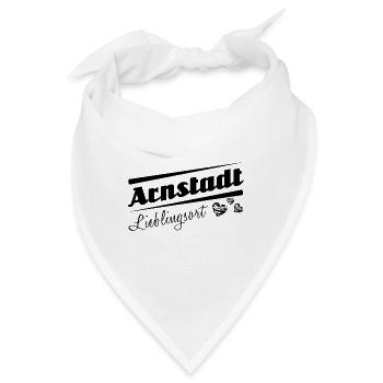 Arnstadt - Lieblingsort mit Stadtnamen - Bandana - Weiß - Vorne